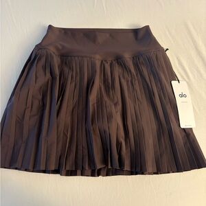 ALO Yoga Grand Slam Tennis Brown Skirt